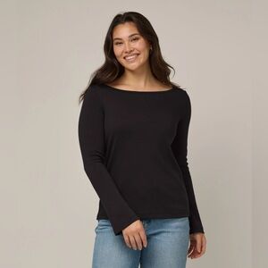 wool& Iris Bell Sleeve Shirt, Black, M, like new!